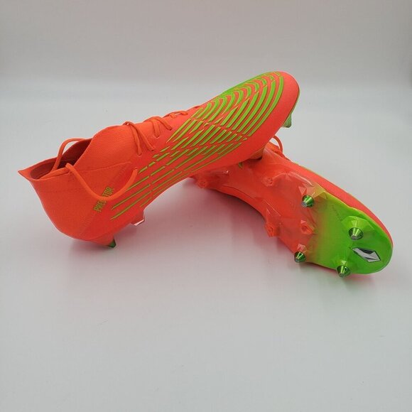 adidas Predator Edge.1 SG Soccer Cleats GW1016 Orange Green Mens Size 12.5 EUC - Picture 2 of 10